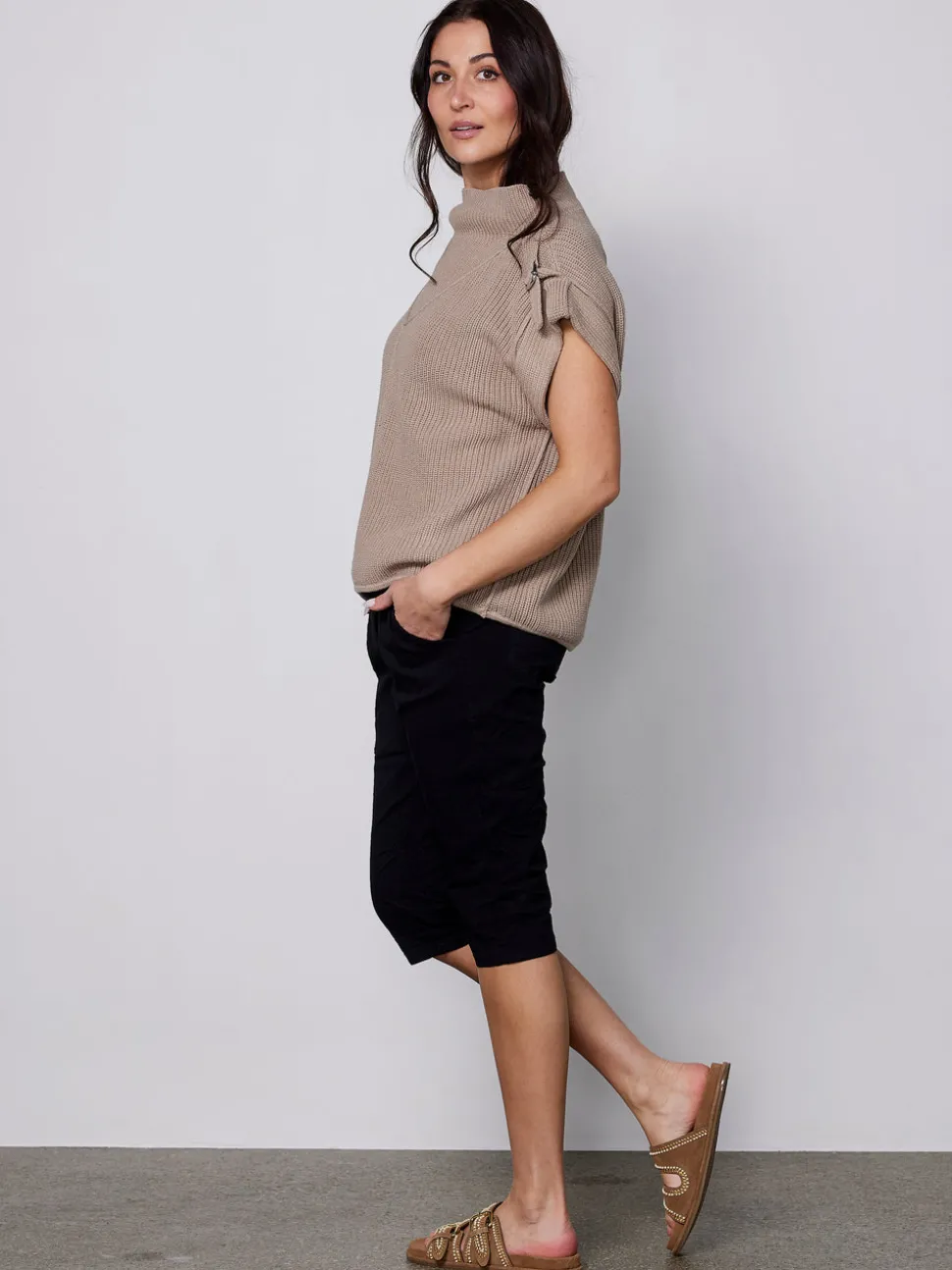 ZINDY strikbluse